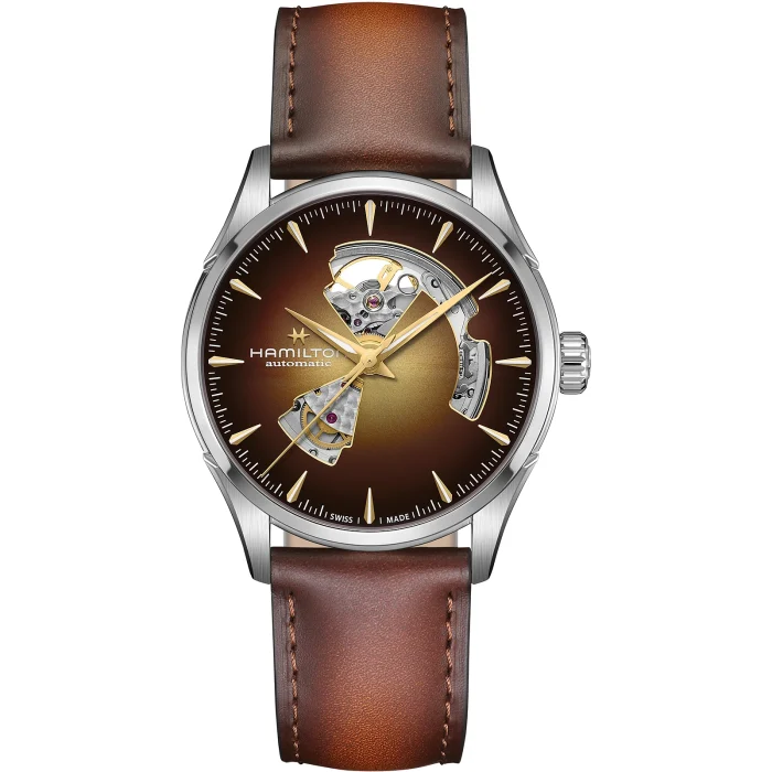 Hamilton Jazzmaster Open Heart Auto 42mm on Leather