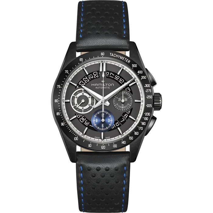 Hamilton Jazzmaster Performer Auto Chrono 42mm Black PVD Anthracite Dial