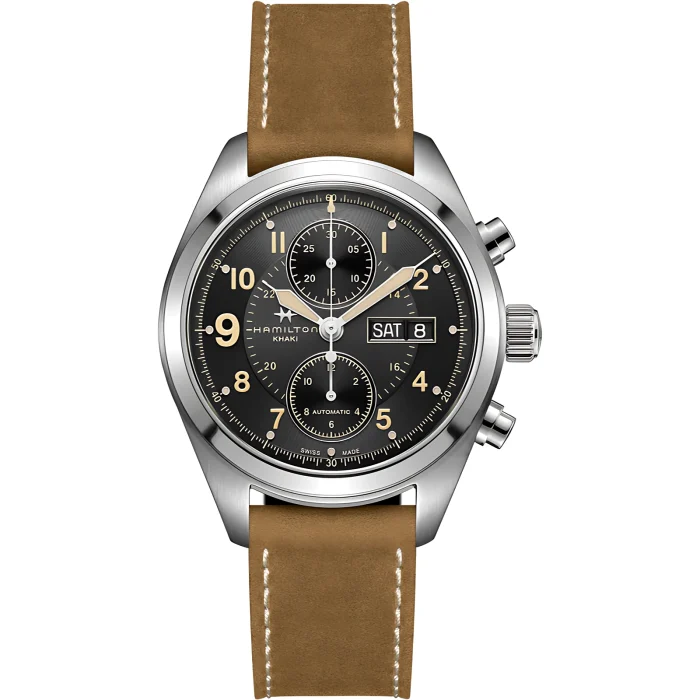 Hamilton Khaki Field Auto Chrono 42mm Black Dial