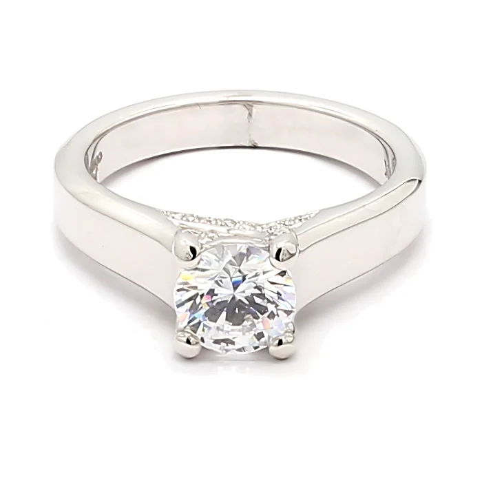 Jeff Cooper 14K White Gold Diamond Semi-Mount, 0.16 ct tw