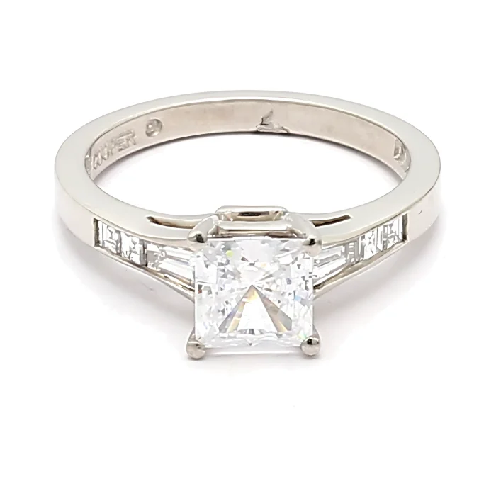 Jeff Cooper Platinum Diamond Semi-Mount, 0.41 ct tw