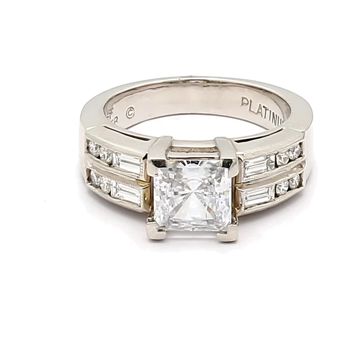Jeff Cooper Platinum Diamond Semi-Mount, 0.56 ct tw
