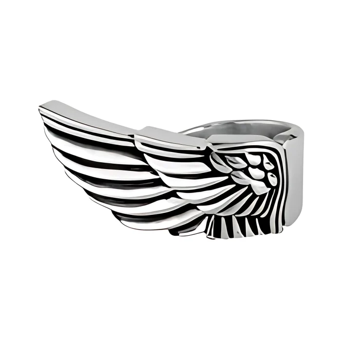 King Baby Sterling Silver Small Wing Ring