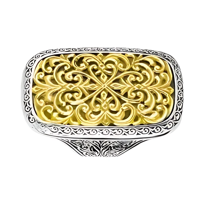 Konstantino Sterling Silver & 18k Gold Ring