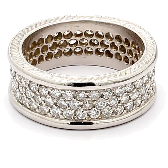 Men's 14K White Gold Diamond Ring, 3.75 ct tw