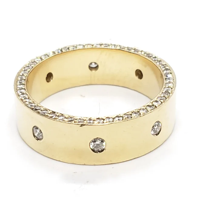 Men's 14K Yellow Gold Diamond Ring, 1.50 ct tw