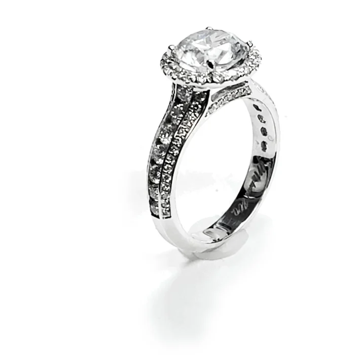 Michael M 18K White Gold Diamond Semi-Mount, 1.10 ct tw