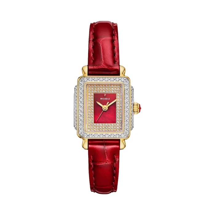 Michele Deco Madison Mini Diamond Two-Tone Watch on Strap