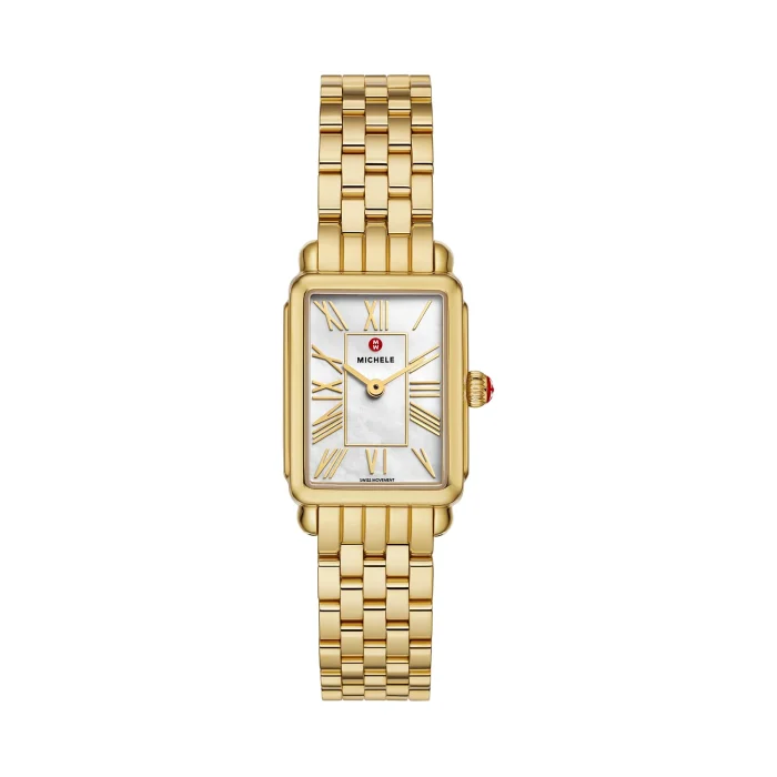 Michele Deco Park 18K Gold-Plated Watch