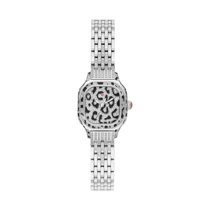 Michele Meggie Mini Diamond Leopard-Print Limited Edition Watch