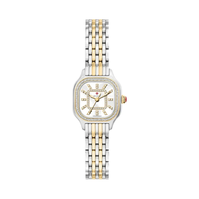 Michele Meggie Mini Diamond Two-Tone 18K Gold-Plated Watch