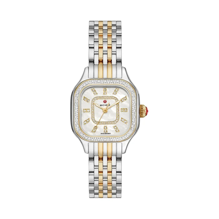 Michele Meggie Two-Tone 18K Gold-Plated Diamond Watch