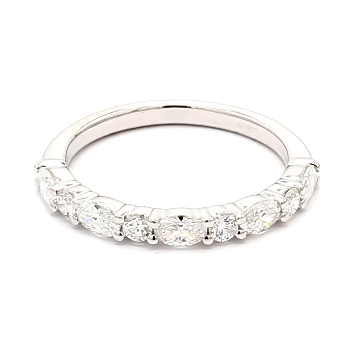 Oval and Round Diamond Band, 0.75 ct tw