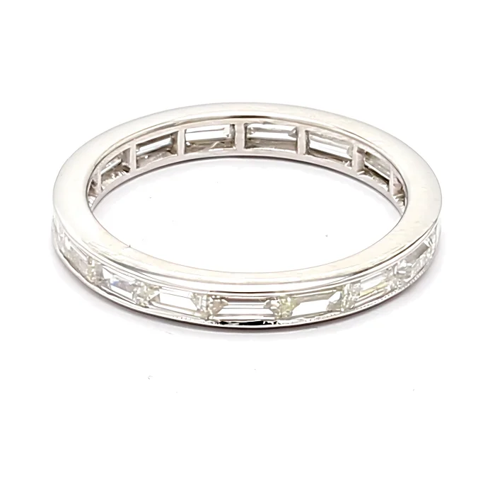 Platinum Baguette Diamond Eternity Band, 1.20 ct tw