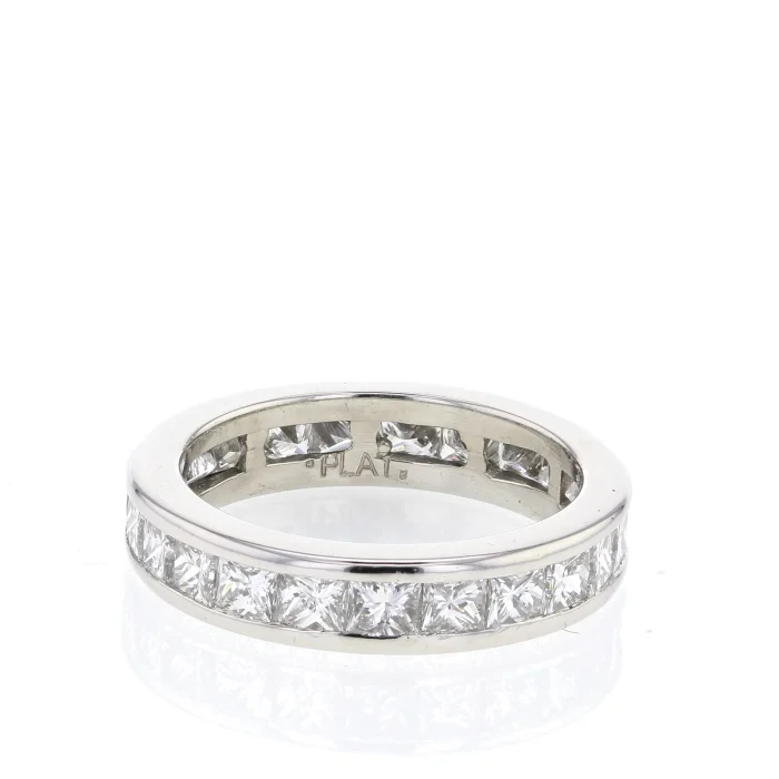 Platinum Channel Set Princess Diamond Eternity Band, 1.20 ct tw