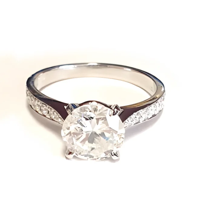 Platinum Diamond Semi-Mount, 0.80 ct tw