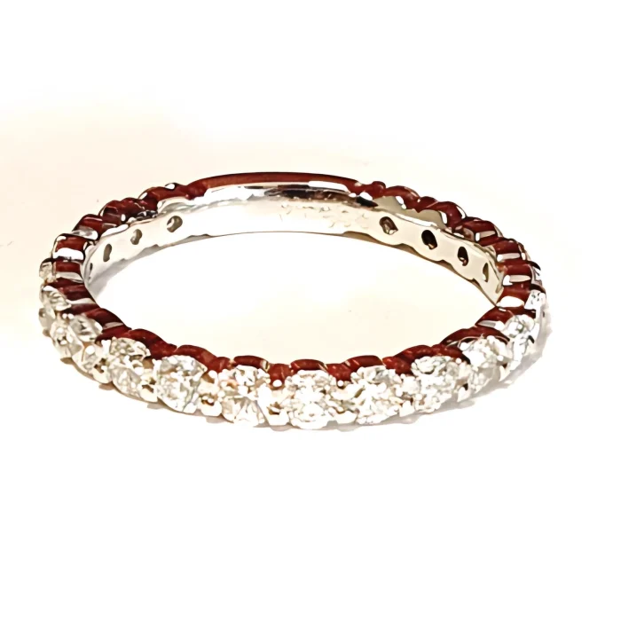 Platinum Diamond Three-Quarter Band, 1.40 ct tw