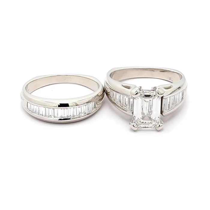 Platinum Diamond Wedding Set, 1.00 ct tw