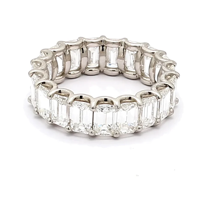 Platinum Emerald-Cut Diamond Band, 5.84 ct tw