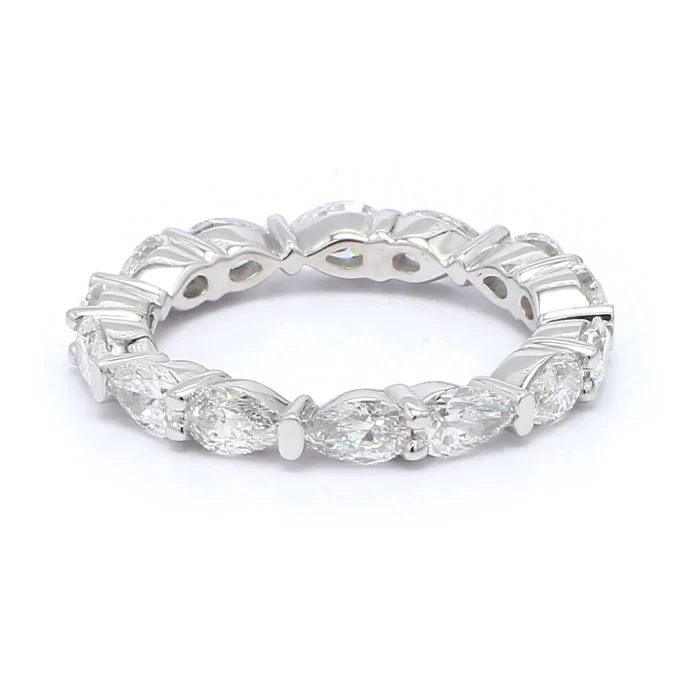 Platinum Pear-Shaped Diamond Eternity Band, 2.64 ct tw