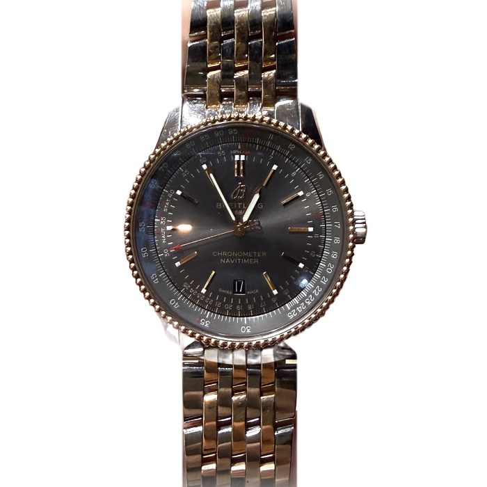Pre-owned Breitling Navitimer Automatic 41 Steel and 18k Red Gold