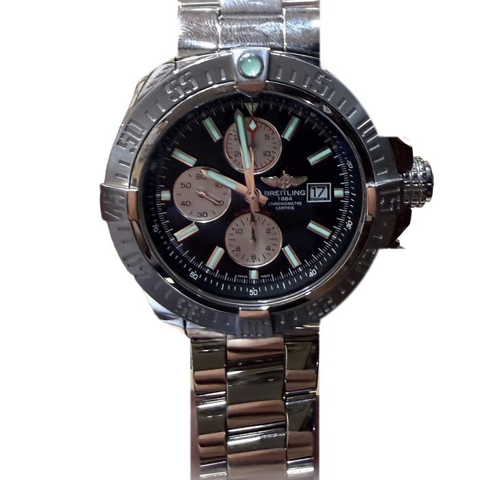 Pre-owned Breitling Super Avenger Chronograph Steel Bracelet