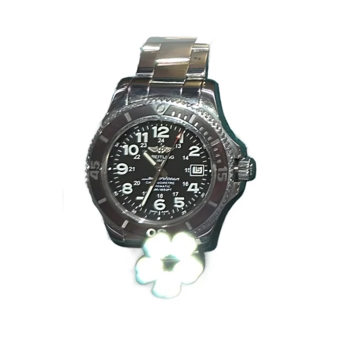 Pre-owned Breitling Superocean II 42 Black Dial