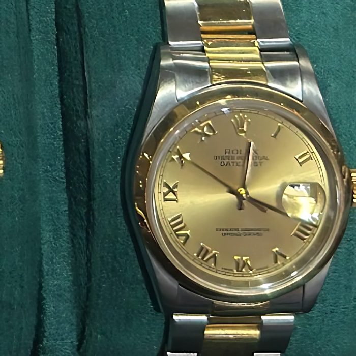 Pre-owned Rolex 36mm Two-Tone Oyster with Gold Roman Dial