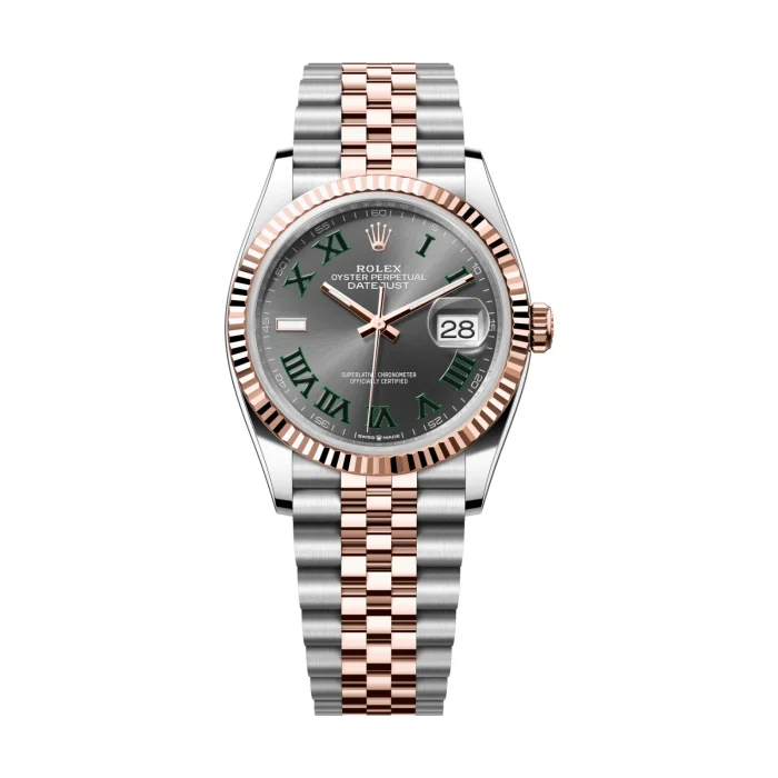Pre-owned Rolex Datejust 36 Everose Rolesor 'Wimbledon' Dial (2025)