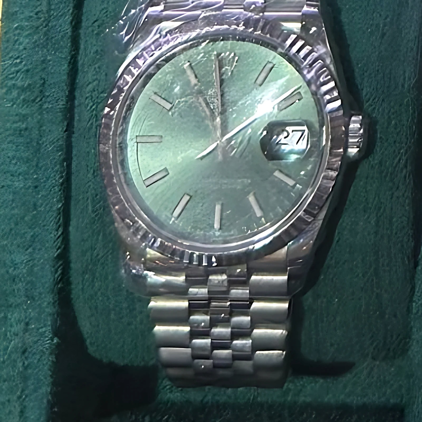 Pre-owned Rolex Datejust 36 Steel and White Gold Green Dial (2025)