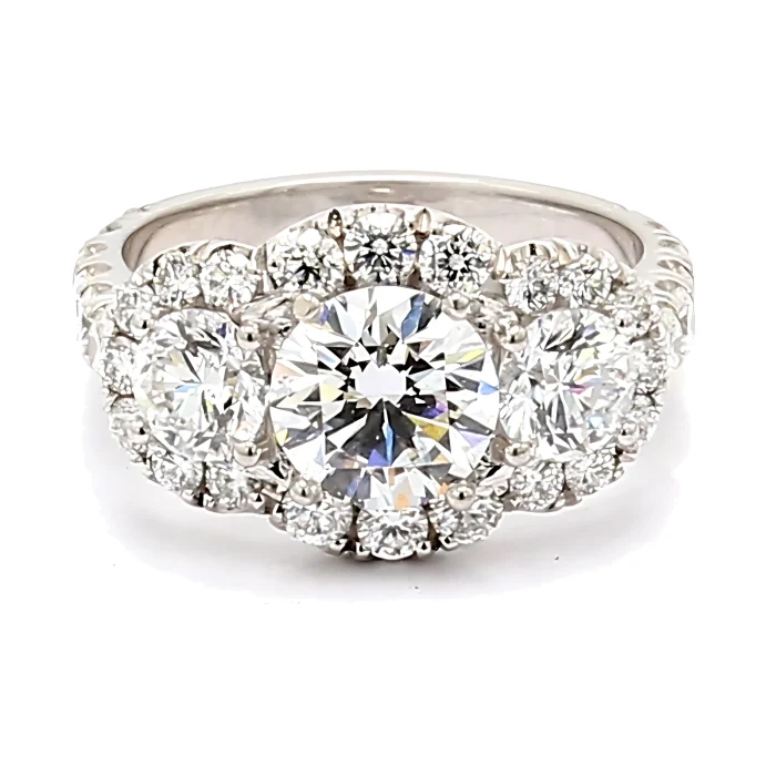 Round Brilliant Diamond Fashion Ring, 3.58 ct tw