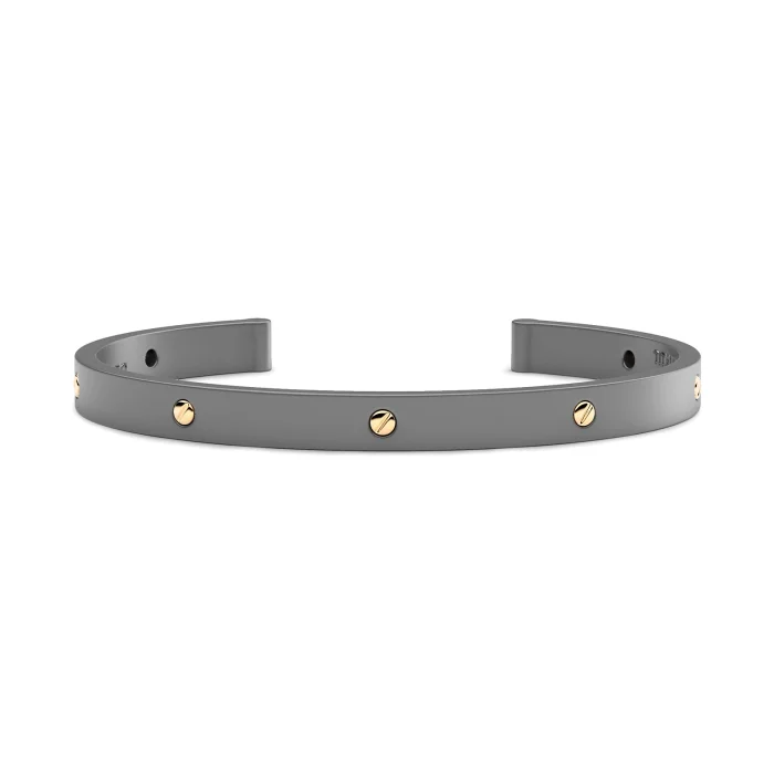 Zancan Eternity Titanium 18k Yellow Gold and Titanium Bracelet