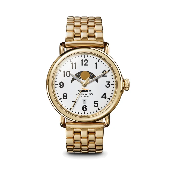 Shinola Runwell Moon Phase 41mm White Dial