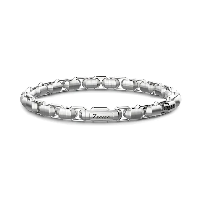Zancan Cosmopolitan Luxury Sterling Silver Link Bracelet