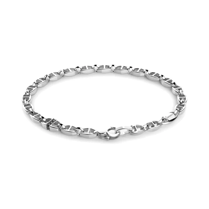 Zancan Insignia Sterling Silver Black Spinel Link Bracelet