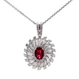 White gold 18k fashion pendant