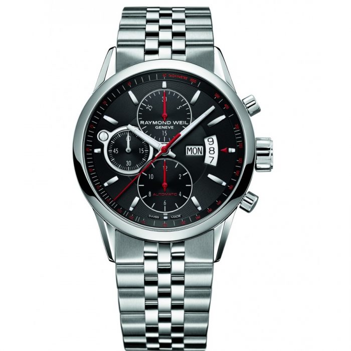 Freelancer Steel on Steel Black Dial Automatic Chronograph