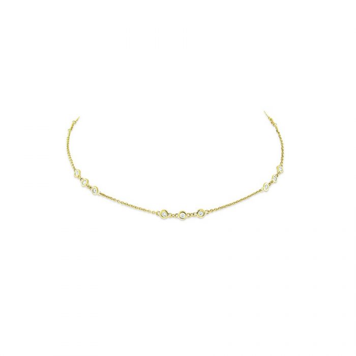 KC Designs Diamond By The Yard Necklace with Triple Station Sections Necklace