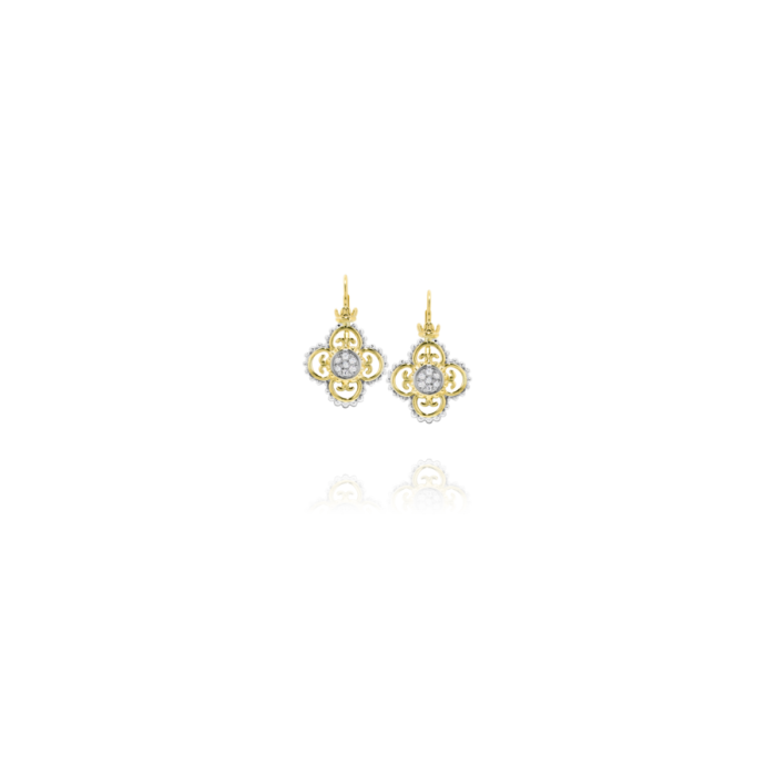 Vahan 14k Gold & Sterling Silver Diamond Earrings