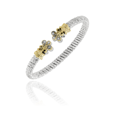Vahan 4mm 14k Gold & Sterling Silver Bracelet