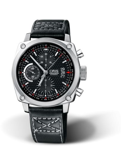 Oris BC4 Chronograph Black Dial on Leather Strap