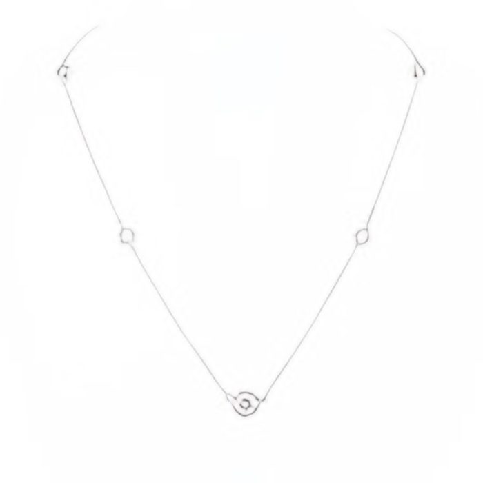 White gold 14k has 9 round diamonds