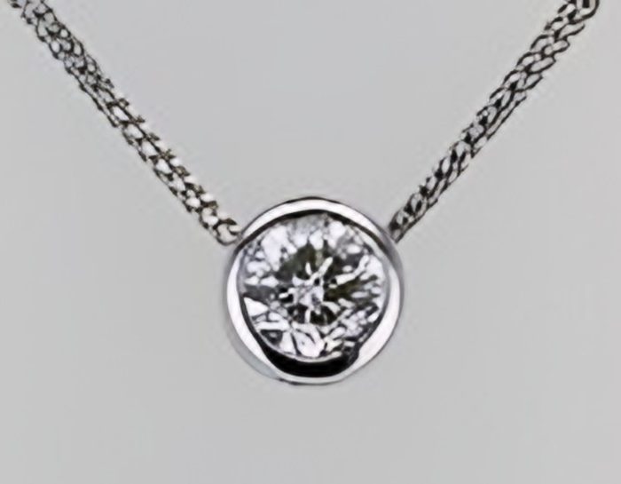 White gold 14k single diamond