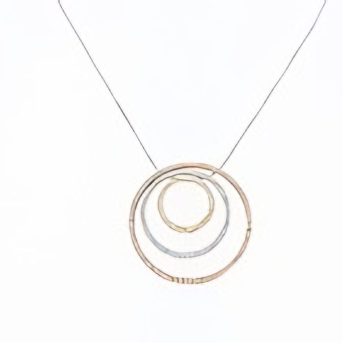 Color gold (white, yellow& rose) pave graduate circles