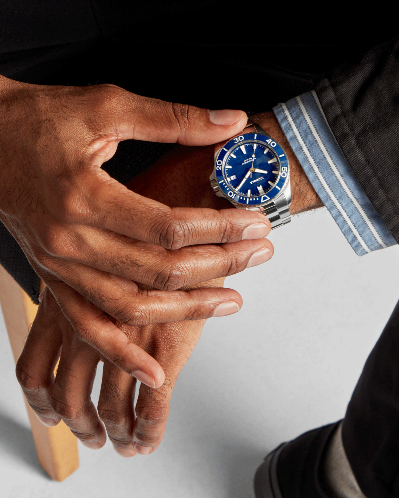 Shinola Lake Michigan Monster Automatic 39mm Blue Mother-of-Pearl Dial