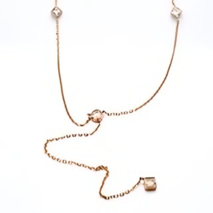  Rose gold 14k 20” lariat necklace