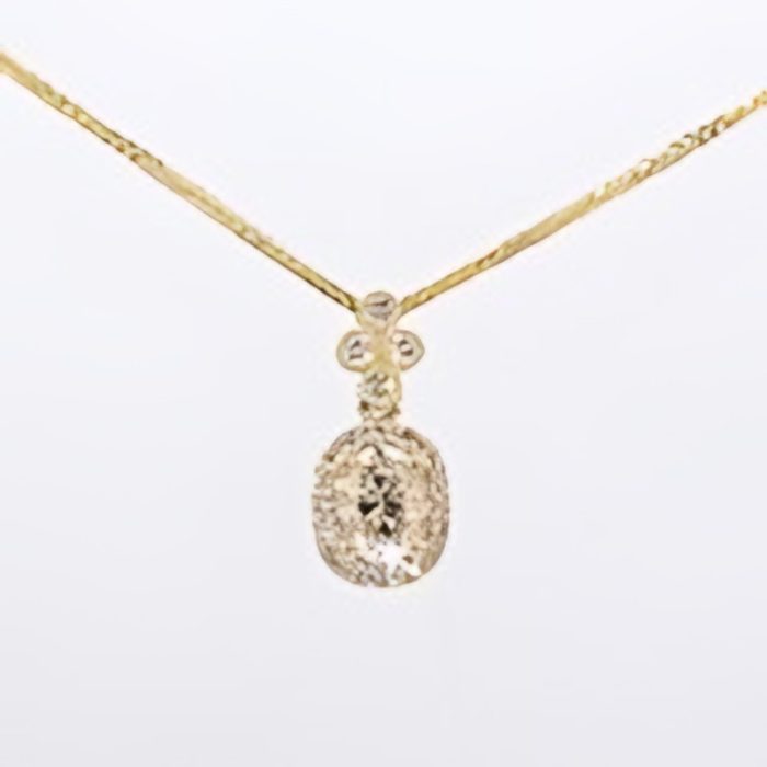  Yellow gold 14k halo pendant