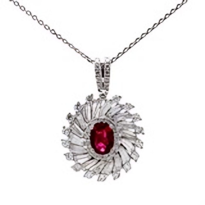 White gold 18k fashion pendant