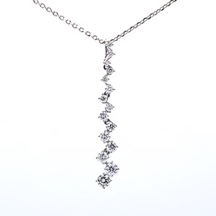White gold 14k drop pendant