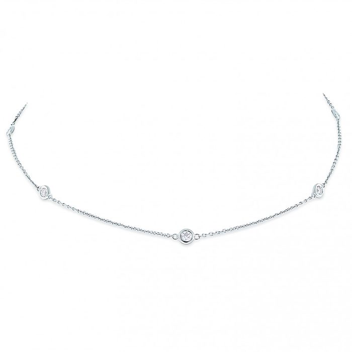 10 Diamonds Weighing Diamond By The Yard Necklace
